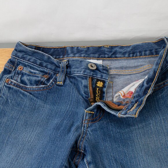 Lucky Brand Jeans Retro Rider Bootcut 0 (25 X 30) Women's Denim Jeans Zip Fly - Picture 7 of 9